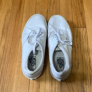 Vans white platform sneakers. Size: 8.5